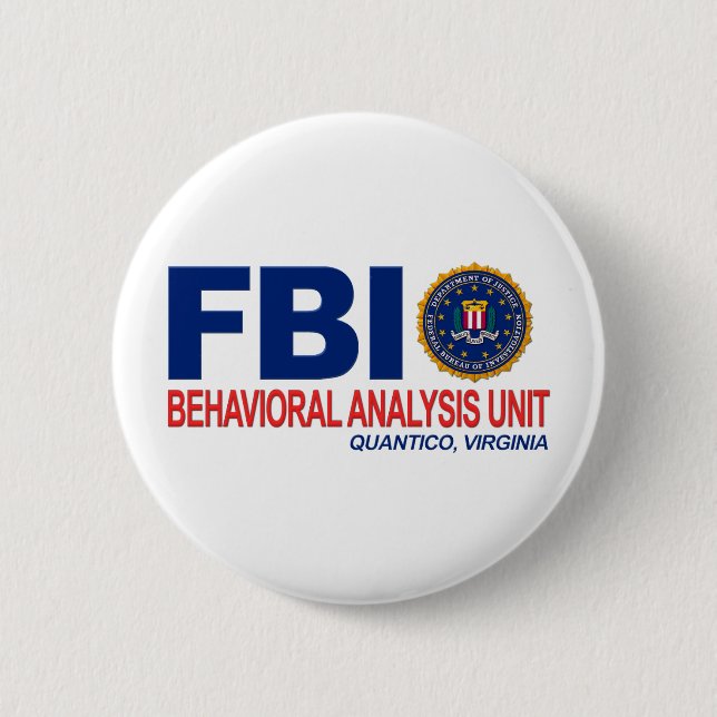 Badge Rond 5 Cm Criminel de FBI BAU (Devant)
