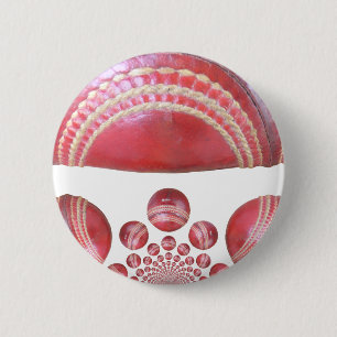 Badge Rond 5 Cm Crimson Spin – Une belle œuvre d'art de balle de c