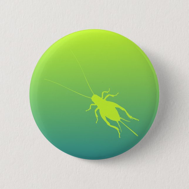 Badge Rond 5 Cm Criquet jaune-vert (Devant)