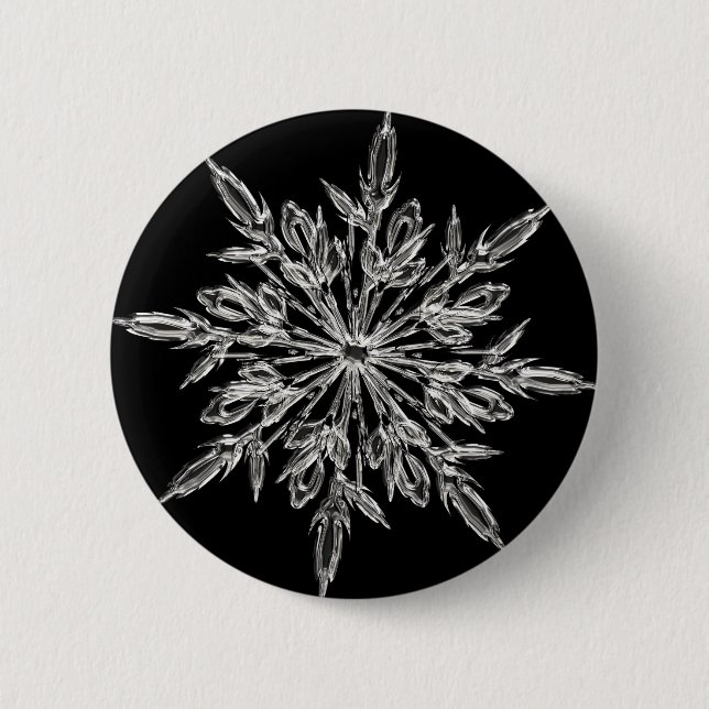 Badge Rond 5 Cm Cristal glacé noir (Devant)