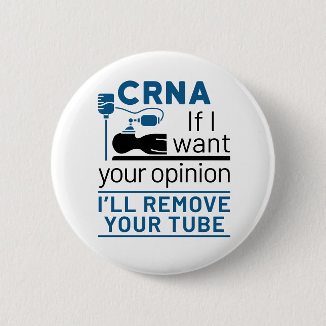 Badge Rond 5 Cm CRNA Si je veux votre avis, je vais supprimer votr (Devant)