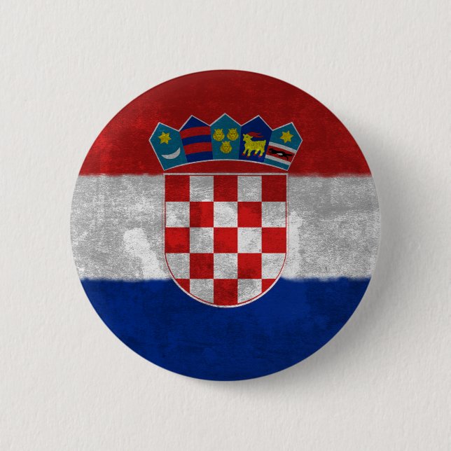 Badge Rond 5 Cm Croatie (Devant)