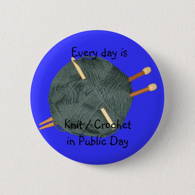 Badge Rond 5 Cm Crochet de Knit l'en public (Devant)