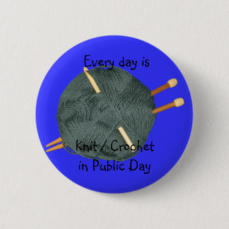 Badge Rond 5 Cm Crochet de Knit l'en public