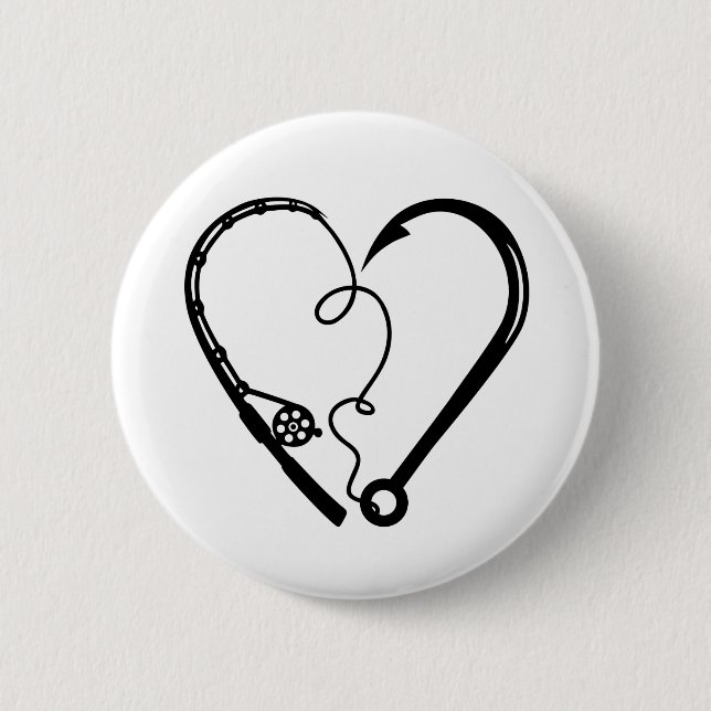 BADGE ROND 5 CM CROCHET DE PÊCHE (Devant)