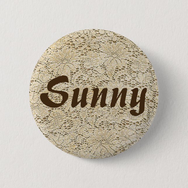 Badge Rond 5 Cm crochet Lace Floral Pattern + your ideas (Devant)