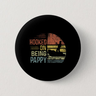 Badge Rond 5 Cm Crochus sur la pêche de Pappy Cadeaux Pappy Fête d