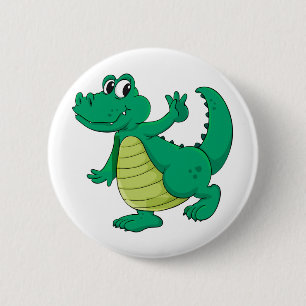 Badge Rond 5 Cm Crocodile de bande dessinée
