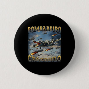 Badge Rond 5 Cm Crocodile de Bombardino