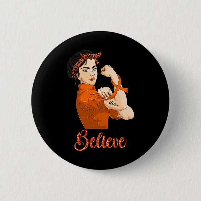 Badge Rond 5 Cm Croire à la leucémie (Devant)