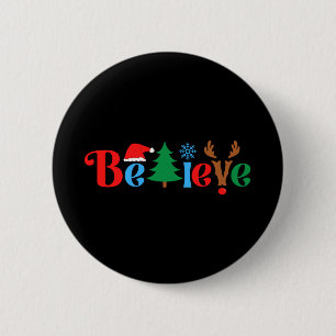 Badge Rond 5 Cm Croire de Noël