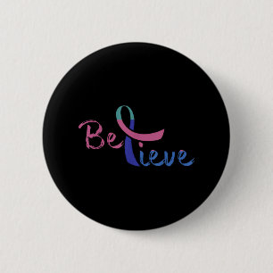 Badge Rond 5 Cm Croire la sensibilisation Ribbon Prévention du sui