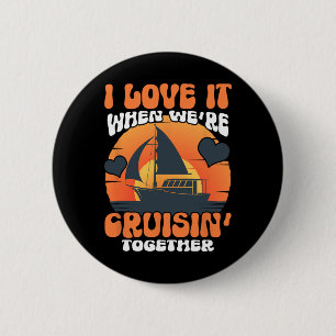 Badge Rond 5 Cm Croisière artistique de croisière cool couple fami