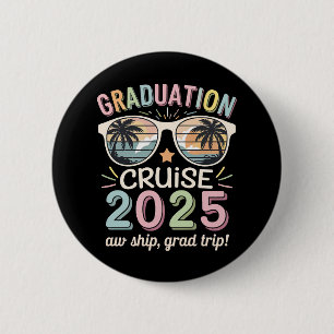 Badge Rond 5 Cm Croisière de fin d'études 2025 Équipe de croisière
