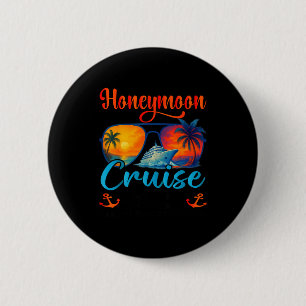 Badge Rond 5 Cm Croisière de lune de miel 2026 Design tout juste m