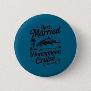 Badge Rond 5 Cm Croisière de lune de miel de mariage mignon 2026 j