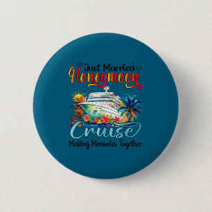 Badge Rond 5 Cm Croisière de lune de miel minimale 2026 Tout juste