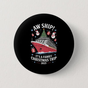 Badge Rond 5 Cm Croisière de Noël en famille 2025 Merry Cruisemas