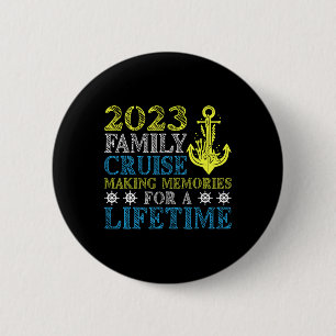 Badge Rond 5 Cm Croisière de vacances en famille drôle de voyage d