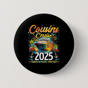 Badge Rond 5 Cm Croisière des Cousins 2025 Croisière Vacances d'Ét