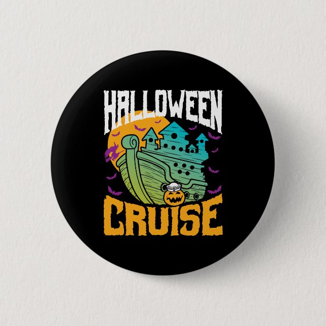 Badge Rond 5 Cm Croisiere d'Halloween (Devant)