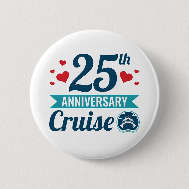 Badge Rond 5 Cm Croisière du 25e anniversaire (Devant)