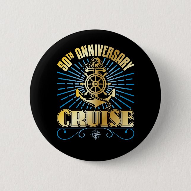 Badge Rond 5 Cm Croisière du 50e anniversaire (Devant)