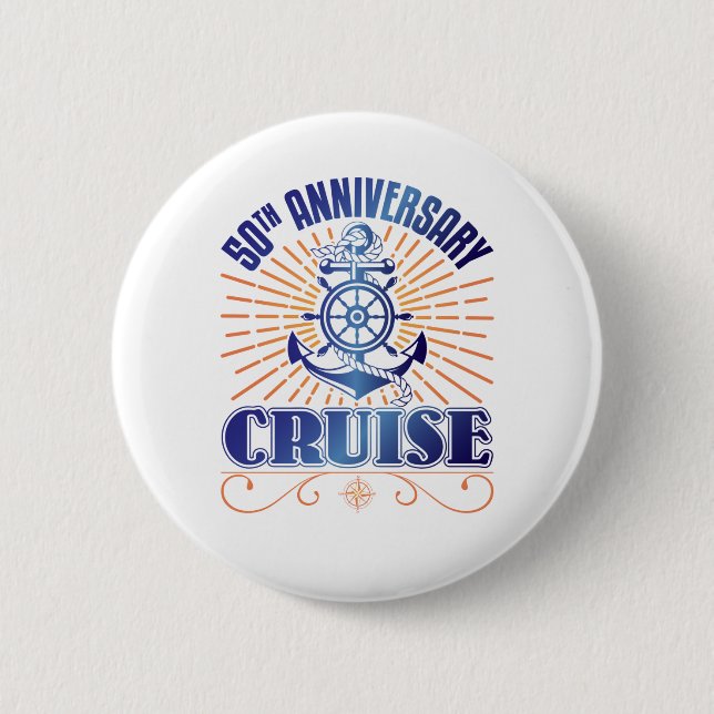 Badge Rond 5 Cm Croisière du 50e anniversaire (Devant)
