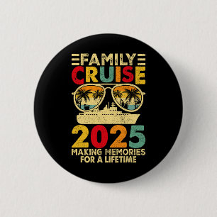 Badge Rond 5 Cm Croisière en famille 2025 Jumelage de la famille E