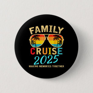 Badge Rond 5 Cm Croisière en famille 2025 Plage Correspondant vaca