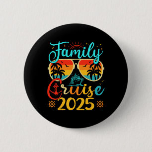Badge Rond 5 Cm Croisière en famille 2025 Vacances d'été en famill