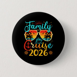 Badge Rond 5 Cm Croisière en famille 2026 Vacances d'été en famill
