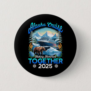 Badge Rond 5 Cm Croisière en famille en Alaska 2025 Croisière en A