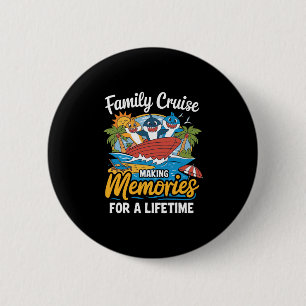 Badge Rond 5 Cm Croisière familiale 2025 Voyage de vacances Famill