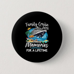 Badge Rond 5 Cm Croisière familiale 2026 Réunion Vacances d'été Cr