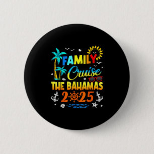 Badge Rond 5 Cm Croisière familiale aux Bahamas 2025 Été tenue ass