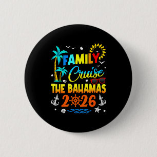 Badge Rond 5 Cm Croisière familiale aux Bahamas 2026 Été Vacances 