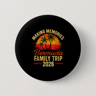 Badge Rond 5 Cm Croisière familiale aux Bermudes Vacances estivale