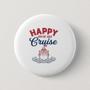 Badge Rond 5 Cm Croisière joyeuse du 4 juillet Design de bateau pa