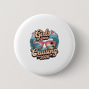 Badge Rond 5 Cm Croisière pour filles 2026 Vacances en croisière T