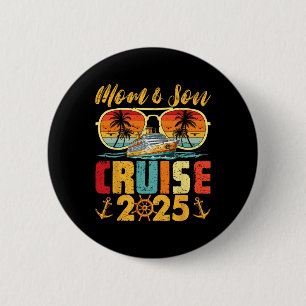 Badge Rond 5 Cm Croisière Rétro Vintage Maman Et Fils 2025 Maman F