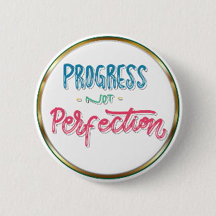 Badge Rond 5 Cm Croissance Motivationnelle Pas Perfection