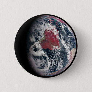 Badge Rond 5 Cm Croissance plante Sur La Planète Terre.
