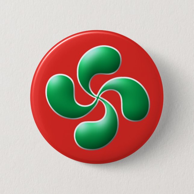 Badge Rond 5 Cm croix basque (Devant)