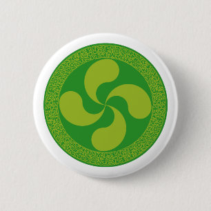 Badge Rond 5 Cm Croix basque élégante et élégante : Lauburu,