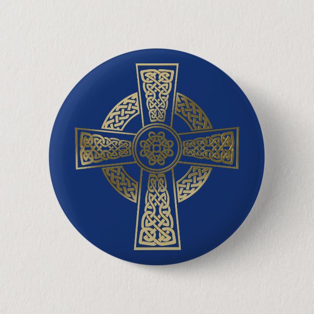 Badge Rond 5 Cm Croix celtique (Devant)