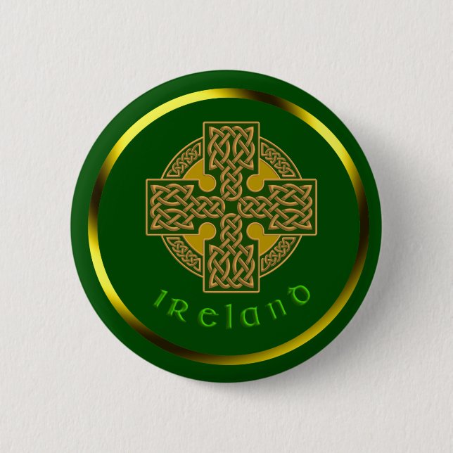 Badge Rond 5 Cm Croix celtique (Devant)