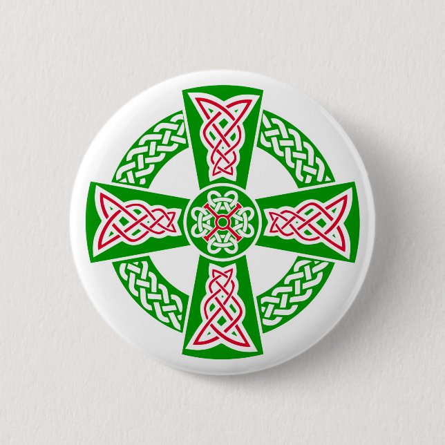 Badge Rond 5 Cm Croix celtique (Devant)
