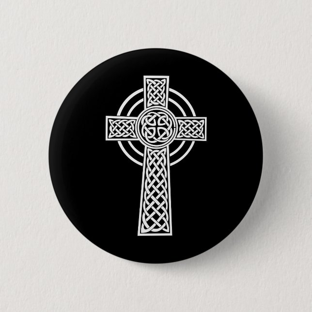 Badge Rond 5 Cm Croix celtique (Devant)