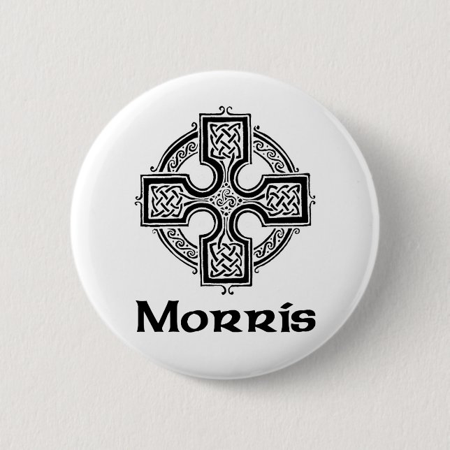 Badge Rond 5 Cm Croix celtique de Morris (Devant)